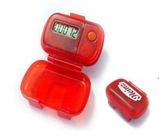 Red ABS Step Counter pedômetro com 10 passos buffer de memória de 7 dias e correção de erros
