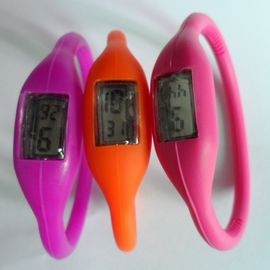 Relógio antivibração do punho do silicone, relógio de pulso do bracelete dos esportes do aníon, projeto flexível