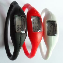 Relógio antivibração do punho do silicone, relógio de pulso do bracelete dos esportes do aníon, projeto flexível