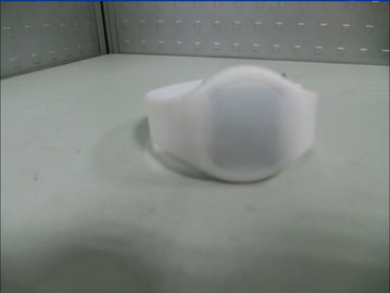 Relógio conduzido agradável super de Screnn do toque do relógio branco do punho do silicone