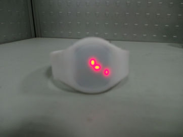 Relógio conduzido agradável super de Screnn do toque do relógio branco do punho do silicone