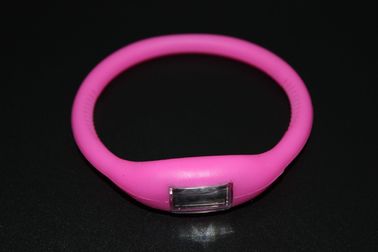 O relógio do punho do bracelete dos esportes com o íon da geléia da borracha de silicone, vermelho conduziu o relógio