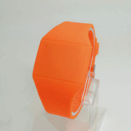 Relógio do punho do silicone piscar do relógio da tela de toque com logotipo feito sob encomenda