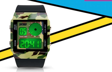 Tempo duplo do relógio analógico-numérico unisex do tempo dobro com os 5 luminosos das cores
