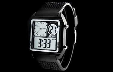 O relógio análogo do LCD da faixa do plutônio do luminoso do EL, alarma relógios de pulso de Digitas