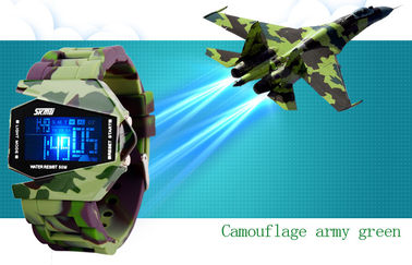 Relógio de pulso unisex Multifunction das forças armadas do ATM do luminoso 3 do EL do relógio de Digitas