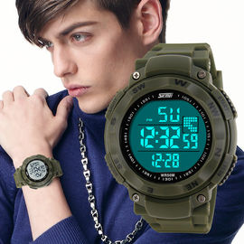 Cara grande Multifunction do relógio de Digitas do desenhista da faixa do ABS para homens