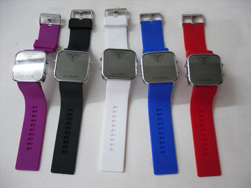 Relógios coloridos duráveis do bracelete do relógio/silicone do punho do silicone