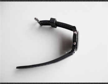 Silicone preto relógio conduzido personalizado com a correia macia do silicone