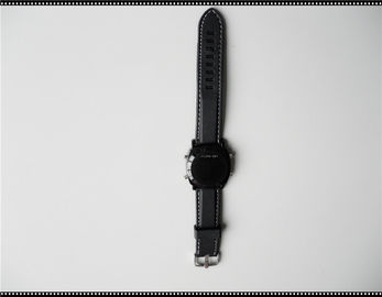 Silicone preto relógio conduzido personalizado com a correia macia do silicone