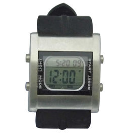 Relógio de pulso retangular Multifunction da vibração de G-choque do luminoso do EL do relógio de Digitas
