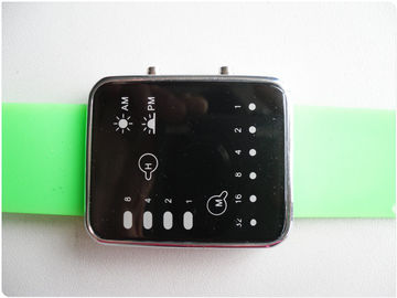 O punho verde da borracha do relógio/silicone do diodo emissor de luz do binário olha o OEM