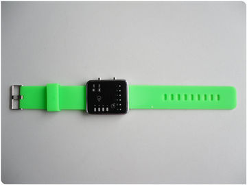 O punho verde da borracha do relógio/silicone do diodo emissor de luz do binário olha o OEM