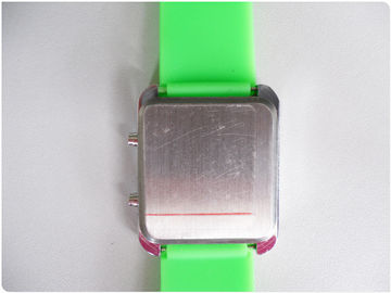 O punho verde da borracha do relógio/silicone do diodo emissor de luz do binário olha o OEM