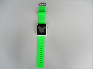 Relógio verde impermeável, Digital Mickey Mouse Watchs do punho do silicone