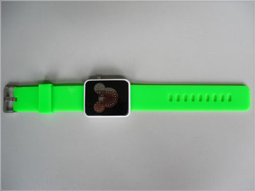 Relógio verde impermeável, Digital Mickey Mouse Watchs do punho do silicone