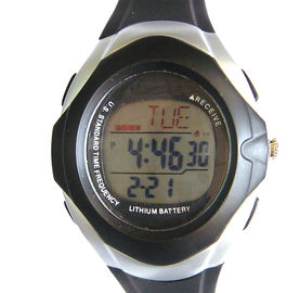 3 ATM Waterproof o relógio de Digitas multifuncional, relógio solar do rádio-controlo