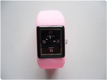 Relógio fresco do bracelete de quartzo do silicone da cor do fruto
