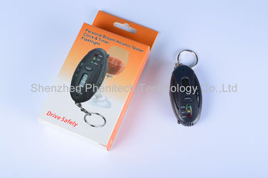 Verificador plástico do álcool da respiração de Keychain do ABS, resposta rápida do detector digital do álcool