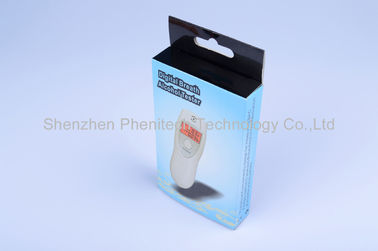Verificador branco do álcool da respiração de Digitas com o sensor do álcool do óxido do semicondutor