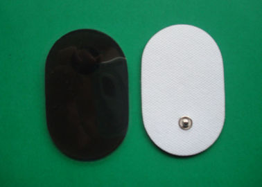 Forma preta/do branco 50*80MM Oval/almofada do eléctrodo para a máquina da terapia de Digitas, almofadas não tecidas da unidade dos dez