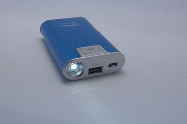 Banco portátil 6600mAh do poder de USB do metal da câmara digital com tocha do diodo emissor de luz