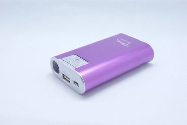 Banco portátil 6600mAh do poder de USB do metal da câmara digital com tocha do diodo emissor de luz