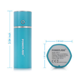 Mini banco do poder da função do bolso 5000mAh do tubo multi da bateria do Li-Polímero