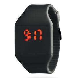 Preto unisex do relógio de pulso do diodo emissor de luz Digital para o presente do Natal, relógio sem cara do diodo emissor de luz do bracelete