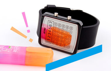 Relógio de pulso de Digitas do luminoso do EL do diodo emissor de luz, relógios do espelho do seletor da calculadora