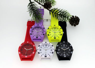 relógio adolescente de quartzo do movimento de 39MM x 39 milímetros Japão com correia do silicone