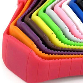 Relógio conduzido do punho do silicone da tela de toque do presente das crianças, relógio dos esportes do silicone