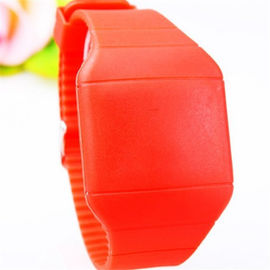 Peso leve colorido do relógio feito sob encomenda do diodo emissor de luz da tela de toque do silicone dos esportes dos homens