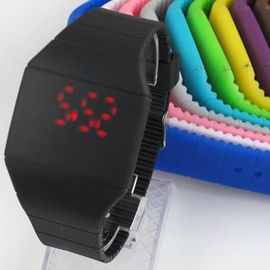 Homens/tela de toque amarelos do diodo emissor de luz de Digitas do punho do silicone esportes das mulheres