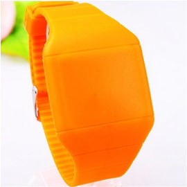 Homens/tela de toque amarelos do diodo emissor de luz de Digitas do punho do silicone esportes das mulheres