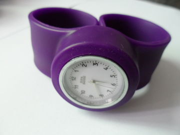 luxo roxo do relógio Eco-amigável da faixa do silicone de Digitas para crianças