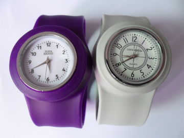 luxo roxo do relógio Eco-amigável da faixa do silicone de Digitas para crianças