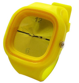 Relógio quadrado 3ATM impermeável do bracelete do silicone da geléia para as meninas - grandes