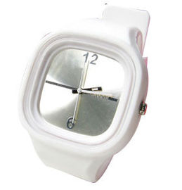 Relógio quadrado 3ATM impermeável do bracelete do silicone da geléia para as meninas - grandes