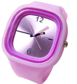 Relógio quadrado 3ATM impermeável do bracelete do silicone da geléia para as meninas - grandes